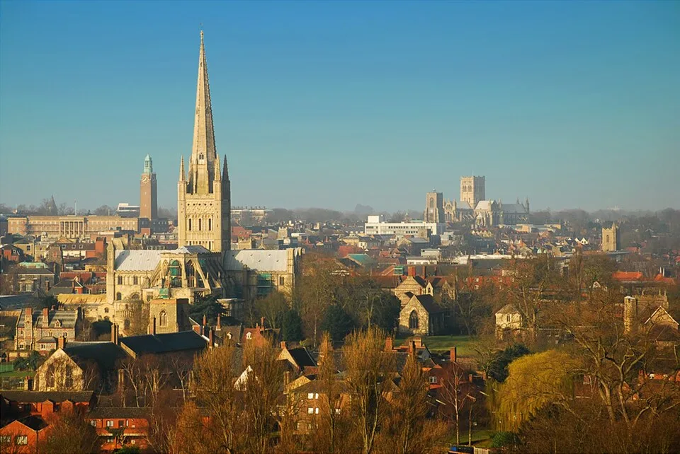 Norwich city skyline