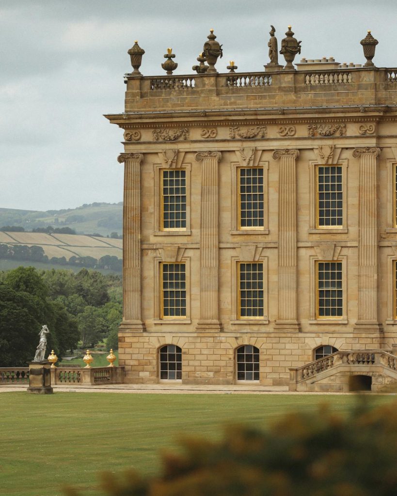 Chatsworth House and gardens in Derbyshire