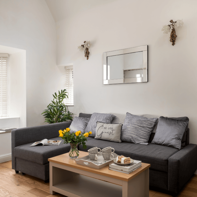Cosy living room interior in a holiday property